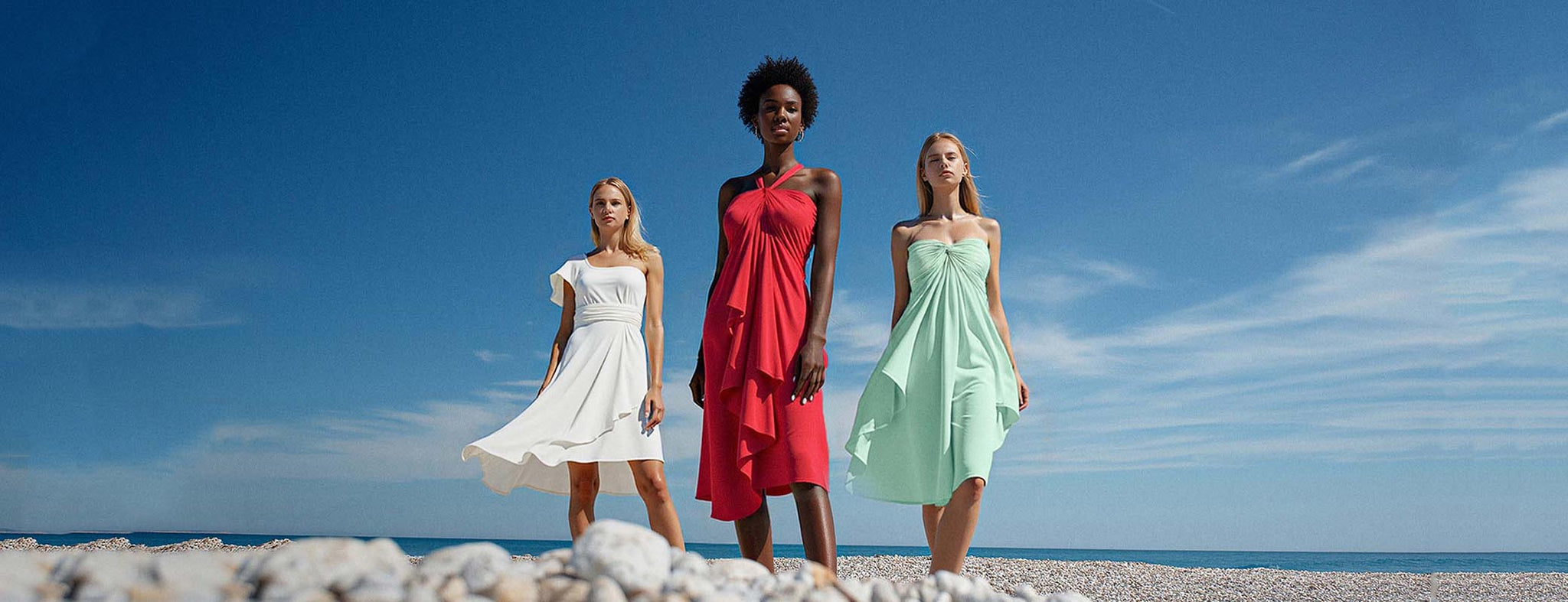 princess polly baby blue dress Arvbitana Women Long Sleeve Mini Dress Solid Color Deep V-neck A-line Dress  Cual Flowy Party Dress for Cocktail Beach Streetwear main image 1