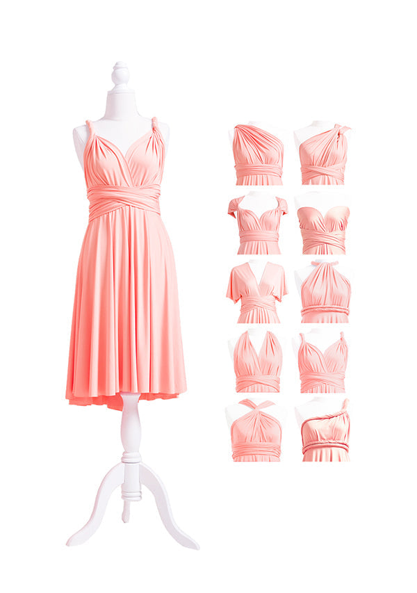 72styles Peach Coral Multiway Infinity Dress