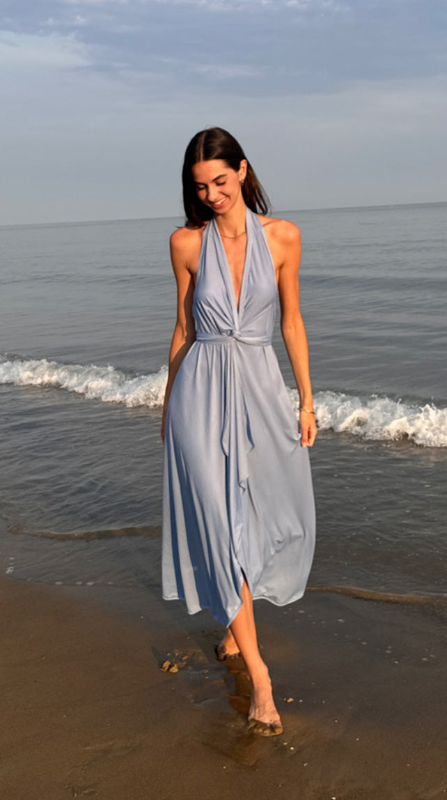 SandSea™ Dusty Blue Infinity Beach Dress