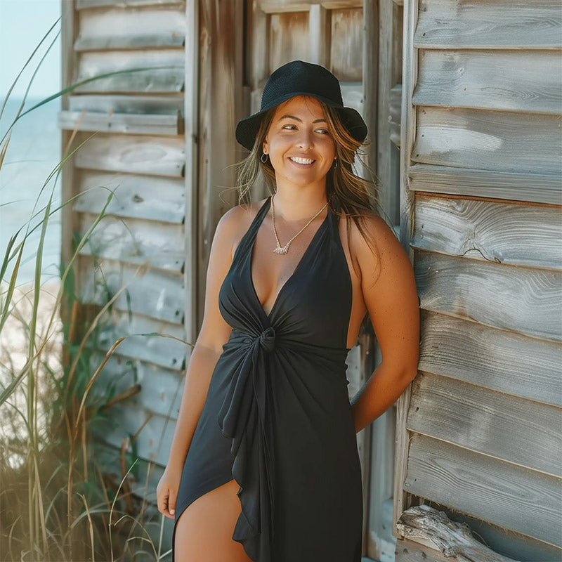 SandSea™ Black Infinity Beach Dress