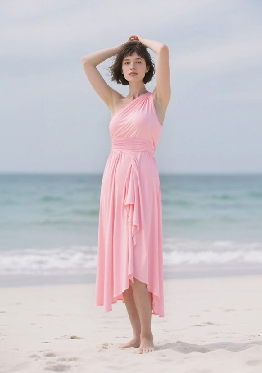 sandset infinity dress SandSea™ Blush Pink Beach up dress with comfort Dusty Rose Bridesmaid Dress Infinity